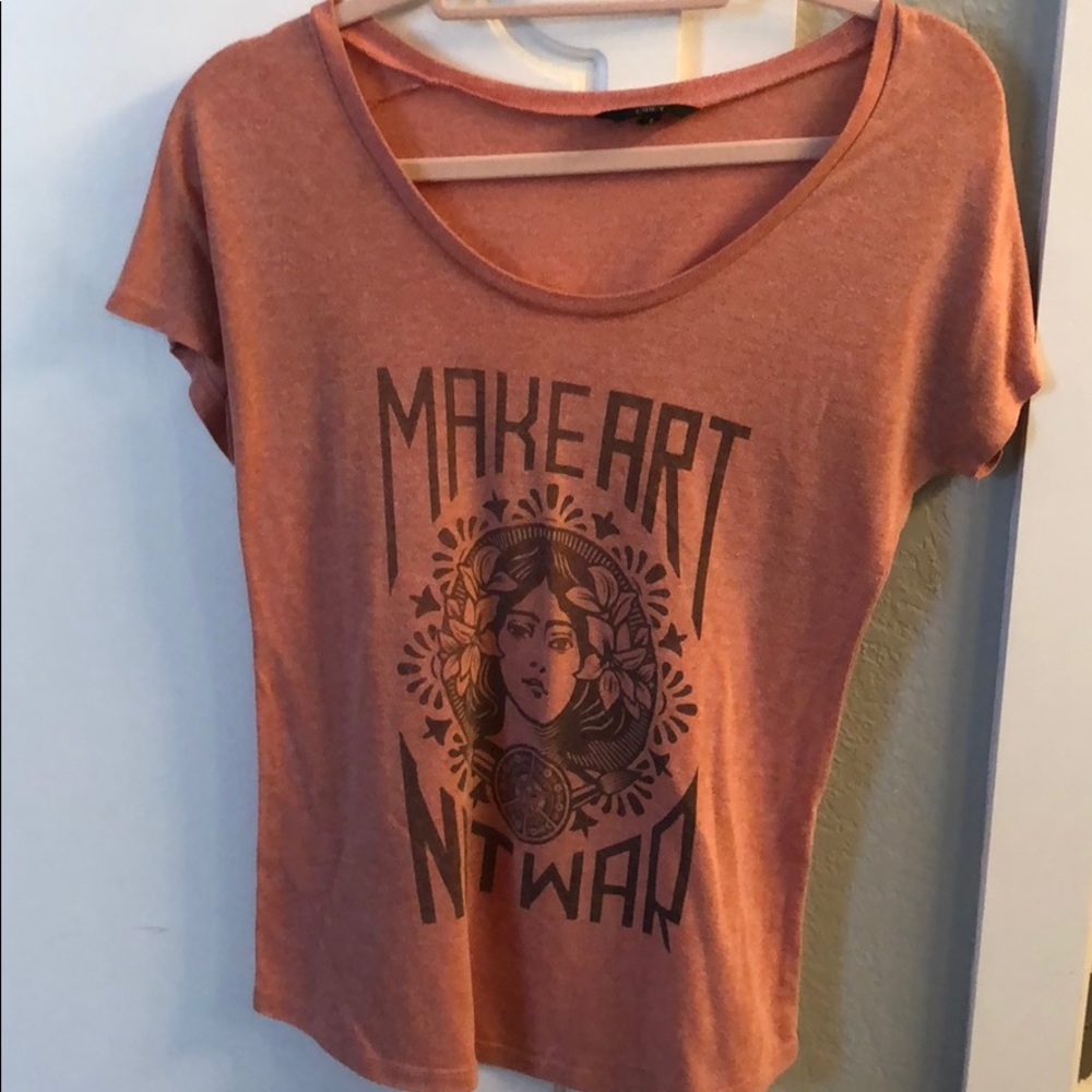 Make art not war t shirt